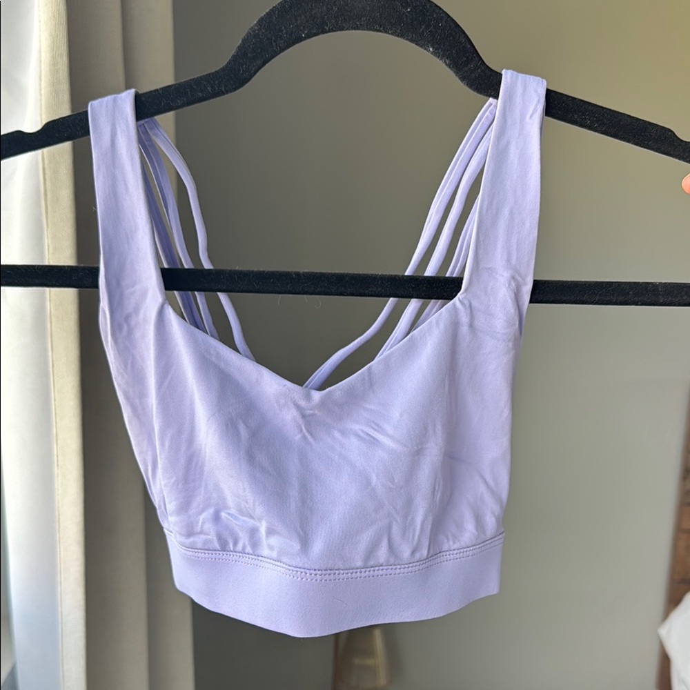 Lavender Strappy Sports Bra